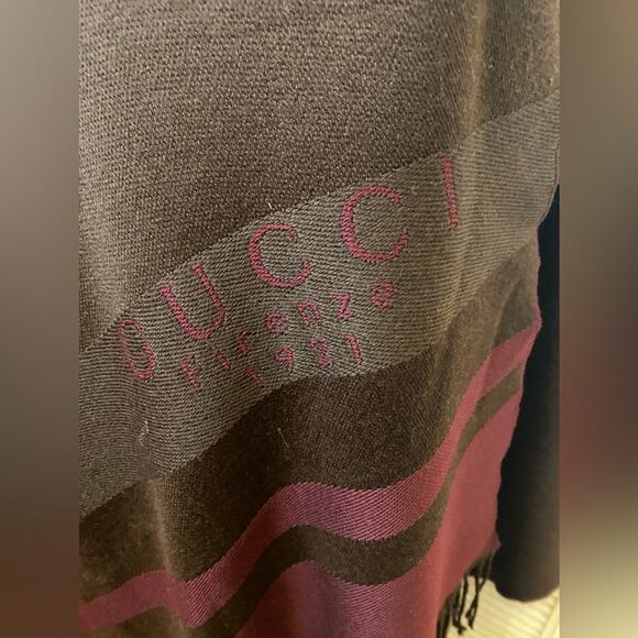 NWT GUCCI Oversided Lana Wool Wrap Stole Shawl Scarf READ - Picture 5 of 14